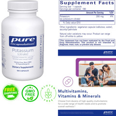 Pure Encapsulations Potassium Citrate 180 Capsules Supports Electrolyte Balance