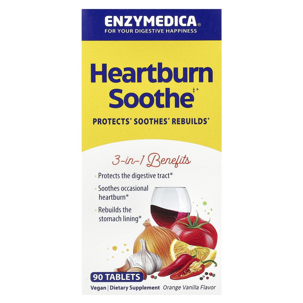 Heartburn Soothe, Orange Vanilla, 90 Tablets