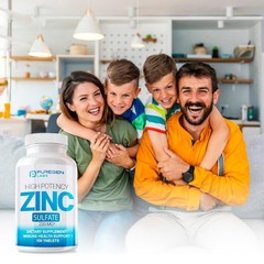 Zinc 220mg [High Potency] Supplement – Sulfate for 100 Count (Pack of 1)