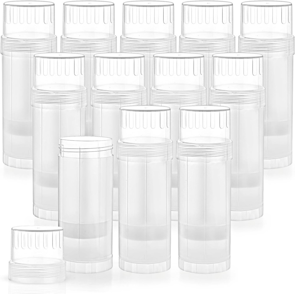 12 Pcs 60ml/2oz Empty Deodorant 128*41mm/5.04*1.61inch, Translucent