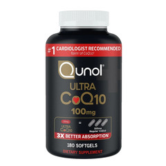 Qunol Ultra CoQ10 100mg 180 Softgels With Vitamin E Exp: 08/27