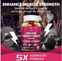Creatine Monohydrate Gummies – 5g for Men & Women, 160 Count and Creatine Chewab