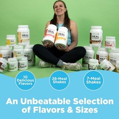 Complete Meal Replacement Shake: Strawberry & Cream Flavor, 10.1 oz, 7 Servings
