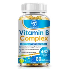 Vitamin B Complex Capsules B1 B2 B3 B5 B6 B7 B9 B12 Folic Acid & Biotin Energy