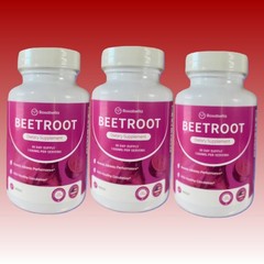 3 Pack Organic Beet Root Capsules – Nitric Oxide Booster, Blood Support Pressure