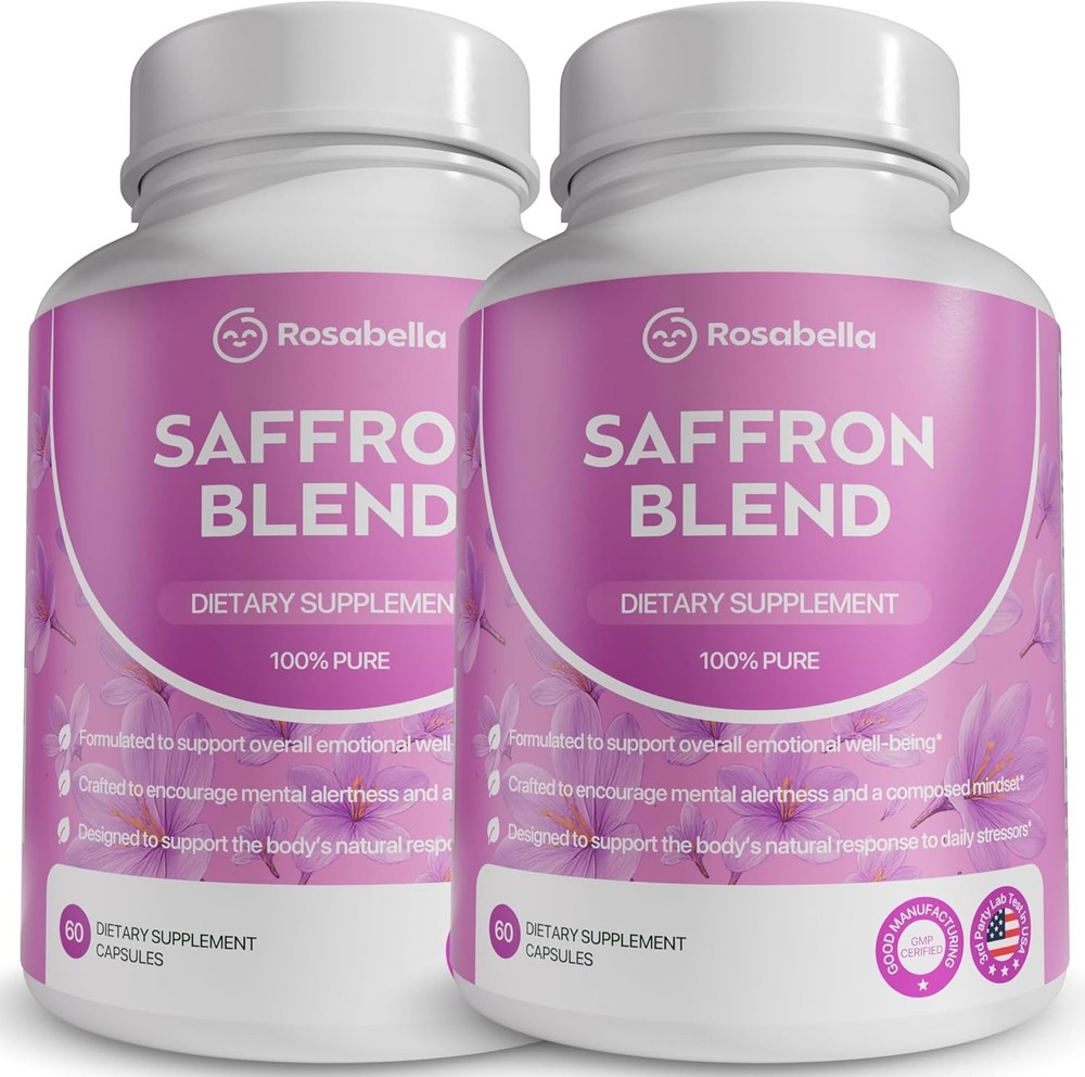 Rosabella Saffron Blend Supplement for Men & Women ?C Saffron, B6, Magnesium