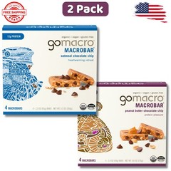 GoMacro Bar Organic-Vegan Protein-Bars, Verity-pack Chip 2.3oz (8 Ct}