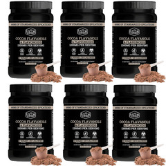 6 PACK! Black Forest High Flavanol Cocoa Powder and Flavonoid Supplements 1200mg