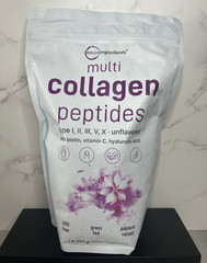 Microingredients Multi Collagen Peptides Powder Unflavored 1 lb Exp 07/2027