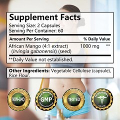African Mango Extract Weight Loss Supplement, Appetite Control, Boost Metabolism