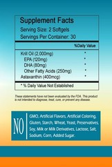 Antarctic Krill Oil 2000mg Caps – softgels , Fresh Stock