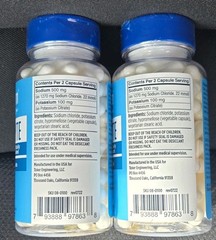 Vitassium SaltStick Electrolyte Capsules 100 Capsules 2 Pack Exp 7/28 New Sealed