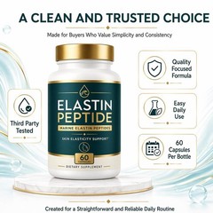 Elastin Peptide Skin Tightening Supplement, Skin Elasticity, 60 Count 2 pack