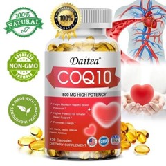 Co Enzyme Q10 500mg Helps Maintain Healthy Blood Pressure Heart 120 Capsules