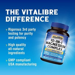 All-in-One 10-Form Magnesium Complex 420mg for Total Body Support