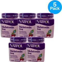 Natrol Melatonin 5mg Sleep Support Strawberry Flavor 60ct 5 Pack Exp 03/2027