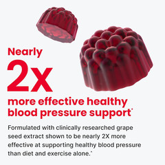 Superbeets Heart Gummies – Beet Gummy with Energy Support, Grape Seed Extract &