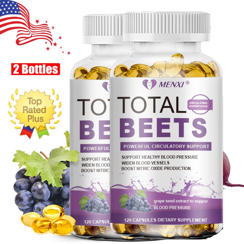 Total Beets 1050mg Concentrated Beet Root 240 Capsules Circulation Support