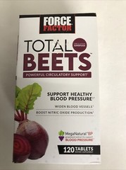 Force Factor Total Beets Blood Pressure Support Circulation 120 Tabs Exp 01/2027