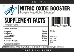 Nitric Oxide Booster Supplement L-Arginine L-Citrulline 1500mg Support Bood Flow