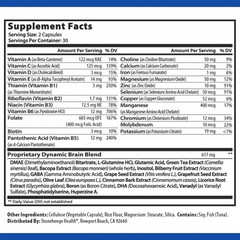 Dynamic Brain Supplement 60 Capsules–Memory Focus Clarity-Pack of 3