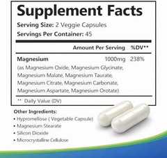 Top Nurex Magnesium Complex 1000 mg, 8-Source 90 Count (Pack of 1)