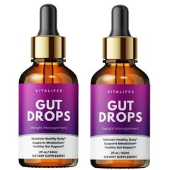 2 Pack – Gut Drops, Advanced Weight Fat Loss & Gut Health Support Drops (2 fl oz