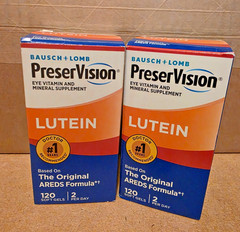 (2) PreserVision AREDS Lutein Eye Vitamin & Mineral 120 Soft gels Exp. 08/27