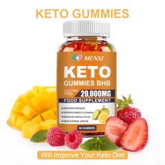 Keto BHB 20000 MG Gummies Best Weight Loss Fat Burner Carb Blocker Diet 60 Pills