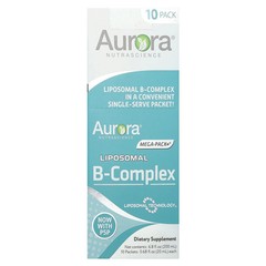 2 X Aurora Nutrascience, Liposomal B-Complex, 10 Packets, 0.68 fl oz (20 ml) Ea