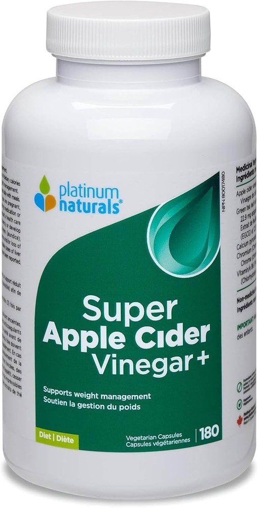 Platinum Naturals Super Apple Cider Vinegar Supplement Weight Loss 180pcs NEW
