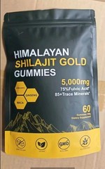 5000mg Himalayan Gold Shilajit Gummies 5000mg, Ashwagandha, Fulvic Acid 60 Count