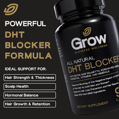 DHT BLOCKER Hair Growth Supplement (90 Capsules) by Grow Vitamin