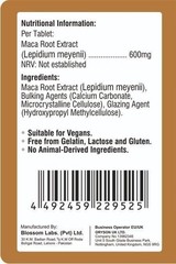 Blossom Maca Root Extract 600mg x 60 Tablets | GLUTEN-FREE VEGAN