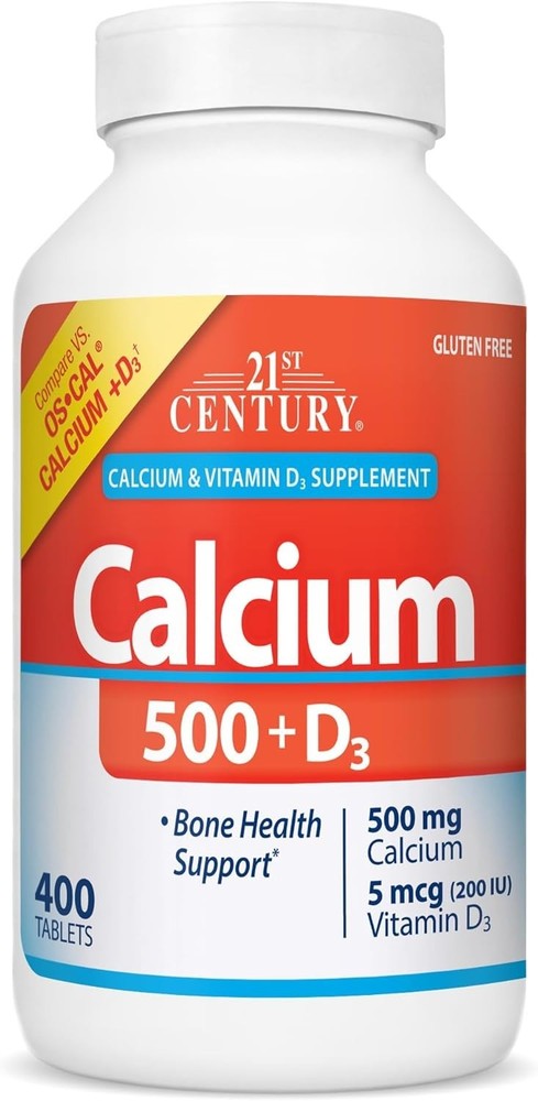 Calcium 500mg + D3 Tablets — Bone Strength Support