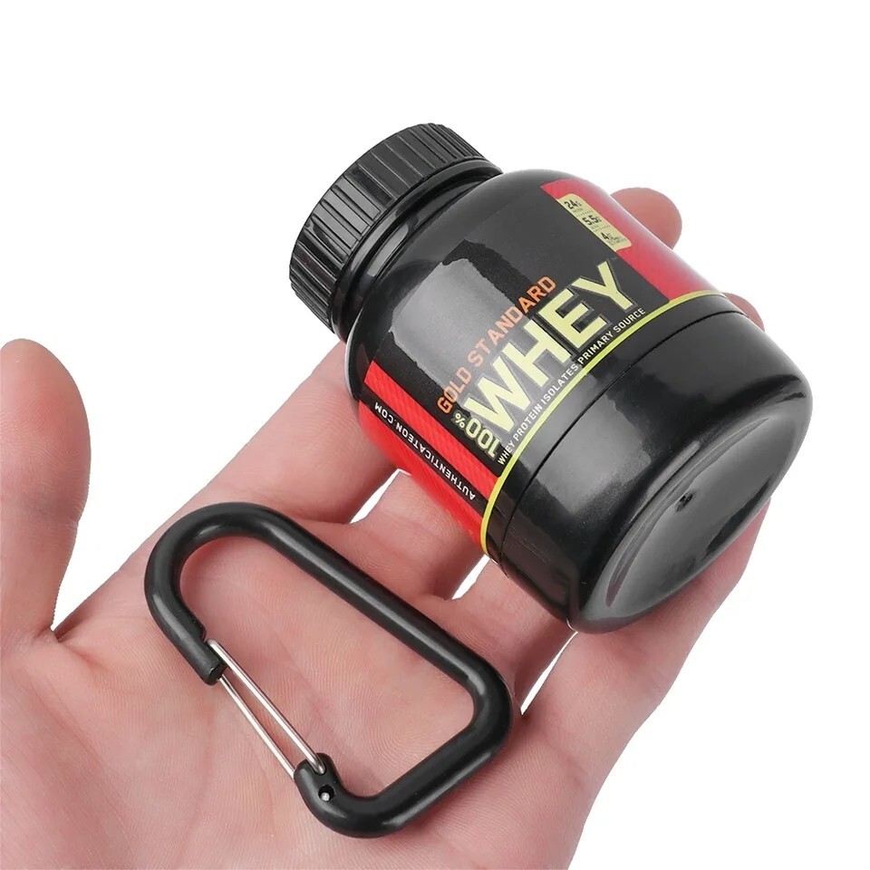 1pc 100ml/3.38oz Protein Powder Pill Bottle, Portable Water Bottle For Fitness O