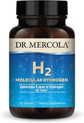 H2 Molecular Non Servings Supplement, 30 Dietary (30 Tablets), Hydrogen GMO, Glu