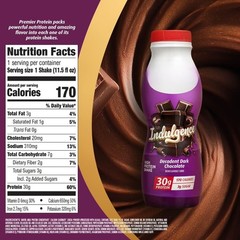 Indulgence Shake, Decadent Dark Chocolate, 30g Protein, 11.5 Fl Oz, 12 Ct