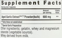 300 Count Organic Aged Garlic Extract Capsules – Promote Cardiovascular Wellness