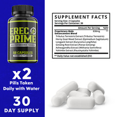 Erec Prime Formula for Male Virility, ErecPrime Male Performance (60 Capsules)