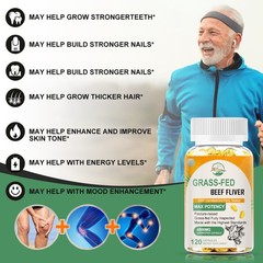 Grass Fed Beef Liver Capsules 4500MG – Max Potency,Immune Support, Heart Health