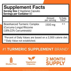 120pcs Extra Strength Turmeric Curcumin Complex – High Absorption, Pain Relief