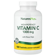 2 X NaturesPlus, Vitamin C With Rose Hips, High Potency, 180 Tablets