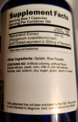 Resveratrol Extract 3000mg 2X180Caps Maximum Strength USA Made Antioxidant