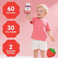 Toddler Multivitamin Gummies | Full Spectrum Kids Daily Nutrient Support,60Chews