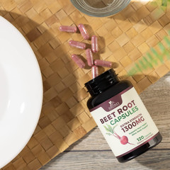 Beet Root Capsules 1300Mg – Extra Strength Red Beetroot Powder Supplement – Supp