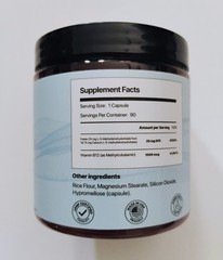 Vocks L-Methylfolate 15mg 5-MTHF + Methyl B12 High Potency Supplement 90 Capsule