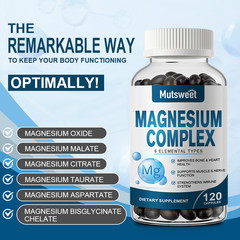 120pc Magnesium Complex 500mg Natural Anti Anxiety & Stress Relief Supplement