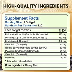 Inca Inchi Seed Oil 240pcs, Improves Mood, Maintain Heart and Respiratory Health