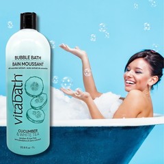 Vitabath Cucumber & White Tea Bubble Bath Rich Foaming Bubbly Soak & Relaxing…
